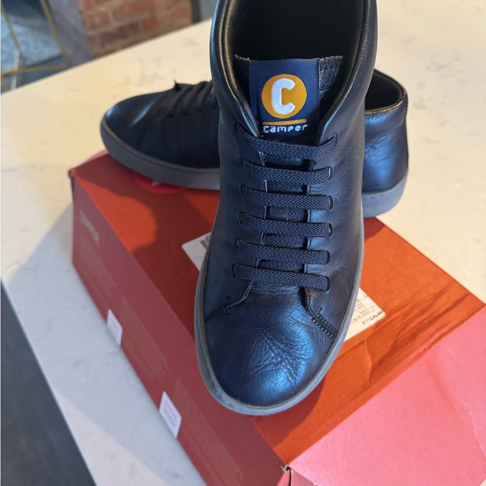 Camper Men's Dark Blue Leather PEU TOURING Size43/US10 ankle boots.